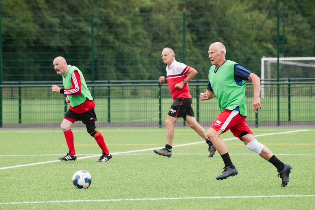 seniors playing ball game